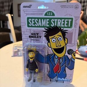 Sesame Street Guy Smiley Action Figure - Black and Yellow